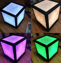 Lithopane Light Box 100x100mm for 5050 SMD LED light strip