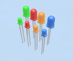 Model - LED 3mm - 5mm + Holders