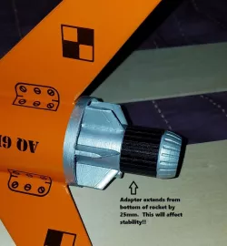 Model Rocket Kit E motor adapter