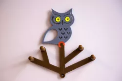 Multi-Color Owl Coat Hanger