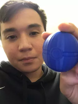 Non-colored Solid Pokeball 