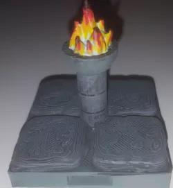 Openlock Brazier with flame