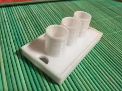 Porta spazzolini con vaschetta di raccolta acqua