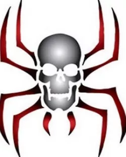 Spider Skull Stencil