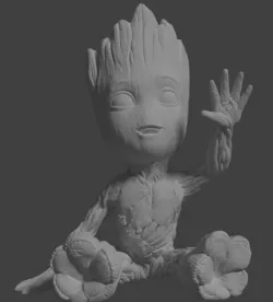 Waving Groot 15.5cm hand fixed
