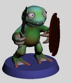 28MM SWAMPY FROGO WITH SWORD AND SHIELD