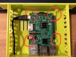 6" Rack, RPi3B - Tabs, Vented, No Screw