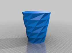 9 115 35 50 -90 5 Twisted Polygon Vase