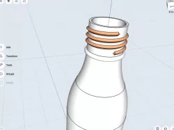 A bottle with thread
