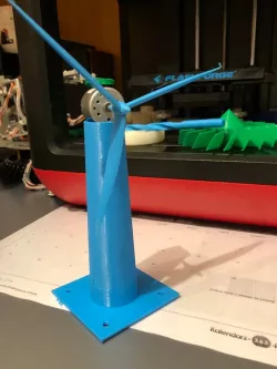 Airscrew to wind power plant