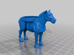 Armored Horse Mount for 28mm Miniature