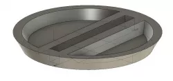 Asymmetrical Slotted Base (beveled edge)
