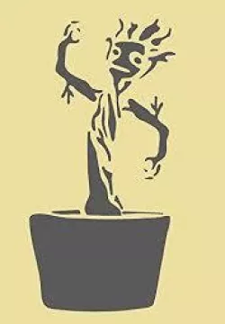 Baby Groot stencil