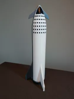 Detailed 2018 SpaceX BFR with Articulating Fins