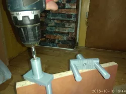 Drill Helper 2  ( 8 mm wood dowels)Center Finder and Helps keep you vertically   