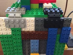 Duplo compatible brick hinge 4x2x1