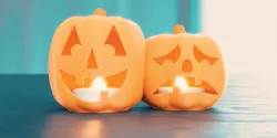 Halloween Jack-O-Lantern Tea Lights (Comedy/Tragedy)