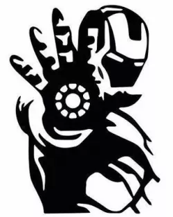 Iron man stencil