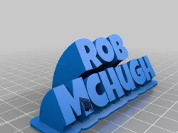 My Customized Sweeping 2-line name plate