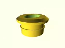 Plastic boltguide for balcony door with top/bottom (flush) bolt lock