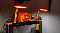 Prusa MK2(S)/MK2.5/MK3 LED frame holder MMU2 compatible