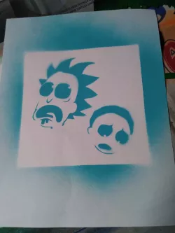 Rick & Morty Stencil