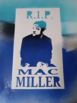 RIP MAC MILLER STENCIL