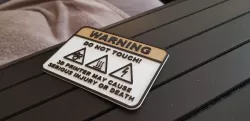 Simple warning sign