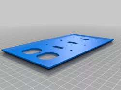 Three Switch, One Outlet Wall Plate from WALLY