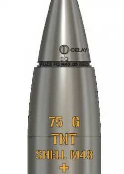 75mm Sherman Tank Round with Stencil - Piggy Bank