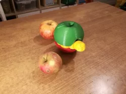 apple with worm