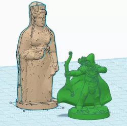 Caryatid Column Statue/Monster for 28mm Gaming