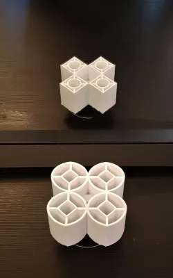 Circle with inner square, or opposite? Optical illusion