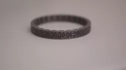 Cryptex smiley icon letter ring
