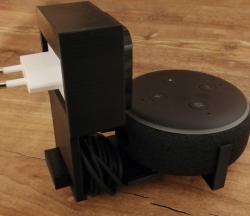 Echo Dot 4 Wall Mount (US Plug Version) by The QuickSilver, Download free STL model