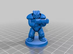 Fallout Wasteland Warfare X-01 Enclave Power Armor ALT-Pose 28mm