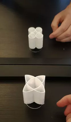 Four circles or diamond shape? optical illusion