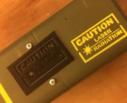 Laser Caution Stencil for AEP7 Laser Pistol 