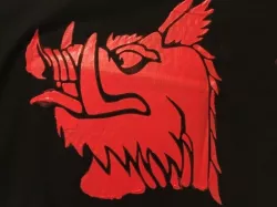 Lasercut Black Knight Boar Stencil