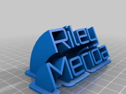 My Customized Sweeping 2-line name plate yellow riley 4 Q