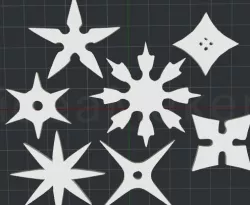 Ninja Stars 2D Wall Art