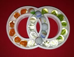 Smiley Face Marble Rings, Hungarian Rings, Marble Fun