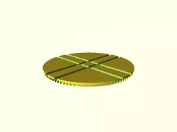 Toy Train round-about action turntable replacement