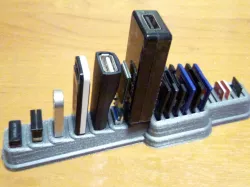 USB Flash, Micro SD, SD, Micro SIM, Card Holder. Art Deco.