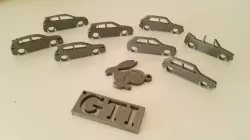 VW Golf evolution set /mk1+cabrio/mk2/mk3/mk4/mk5/mk6/mk6 + GTI + Rabbit keychain