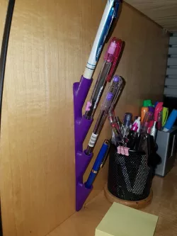 Wall pen holder