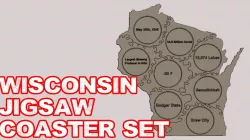 Wisconsin Coaster Set
