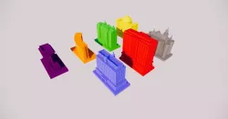 Acquire Board Game 3D Pieces for 2008 Avalon Hill Version