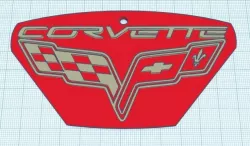 Corvette keychain or scale up for Wall art 