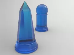 Crystal Chess Set Hollowed for SLA/DLP
